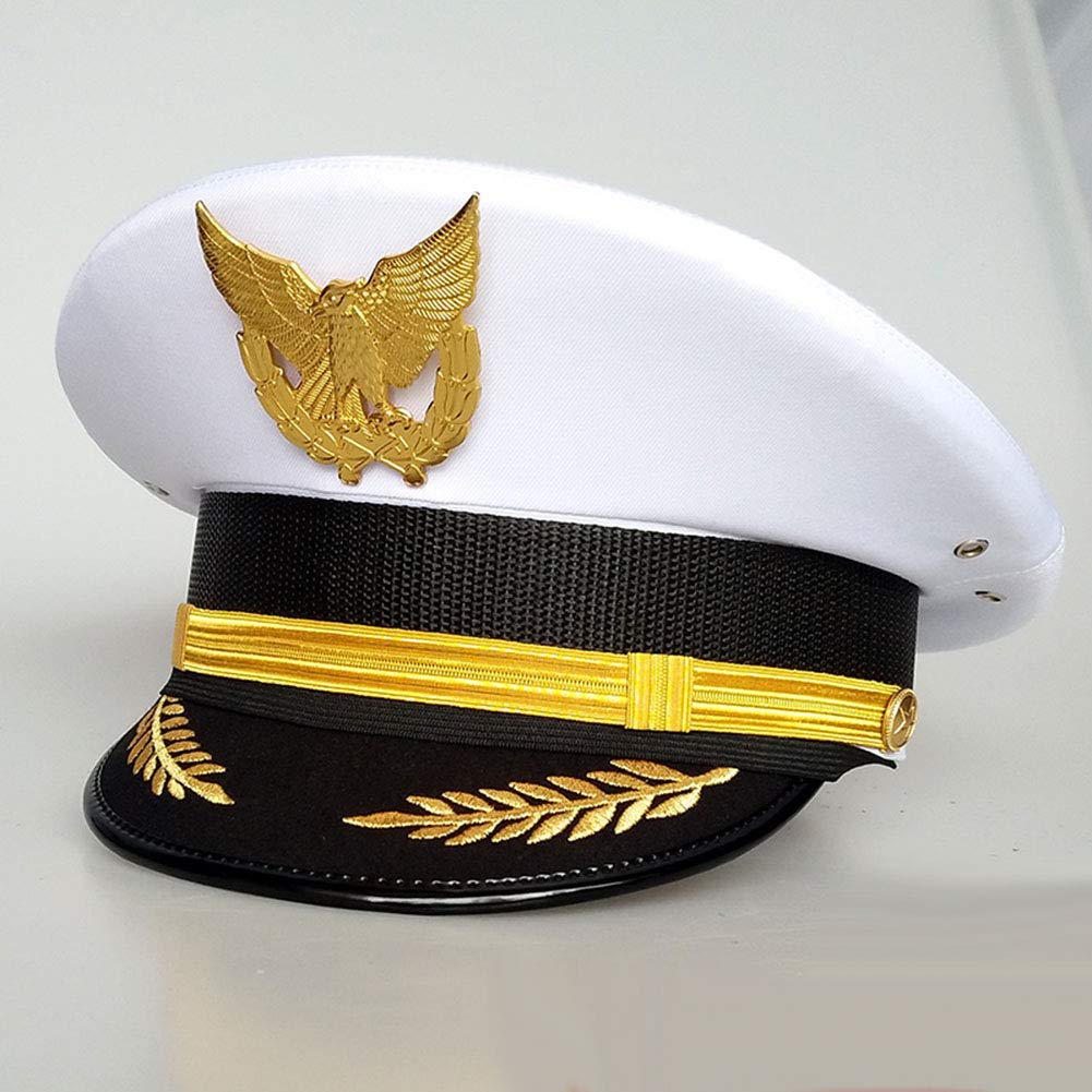 Pilot Eagle Costume Uniform Event Supplies Hat Head Circumference [cnstone] Hat, Hat, Badge, Embroidered, Accessory, Children, Unisex, Captain,