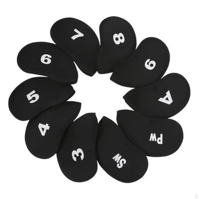 10 Pack Golf Iron Head Covers for Club Protection And Dust