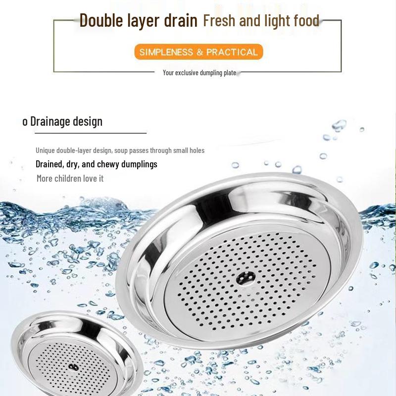 Shunfa Michu Stainless Steel Dumpling Plate