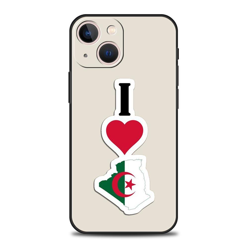 Algeria Flag Luxury Phone Case For iPhone 17 Air 16 Plus 13 15 14 12 11 Pro MAX 7 8 SE Soft TPU Black Cover