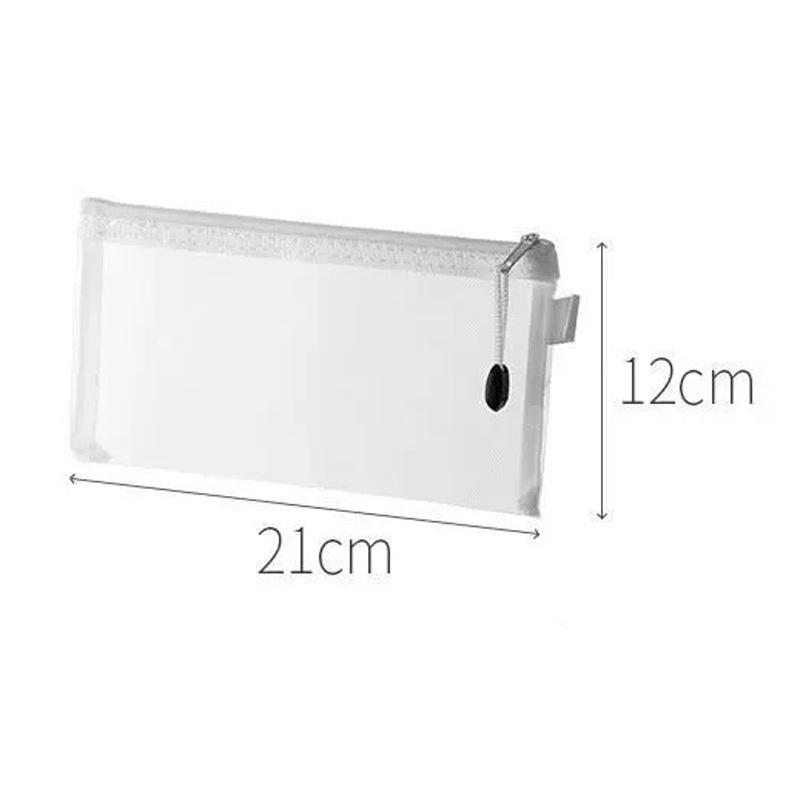 A4 Transparent Mesh Zipper File Bag: Waterproof Exam Paper & Receipt Organizer