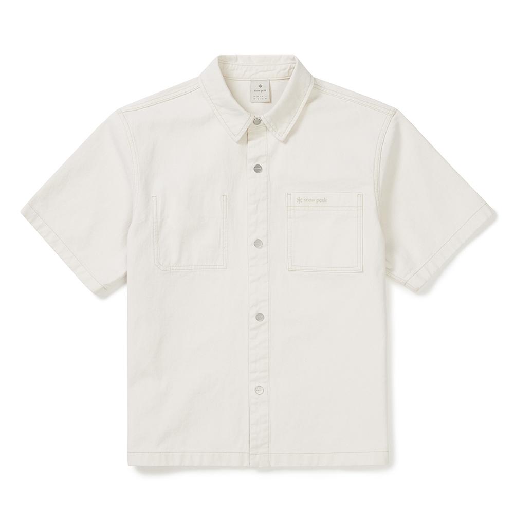 SNOWPEAK Denim Short Sleeve Shirt Ivory (S25ZMFSH76)