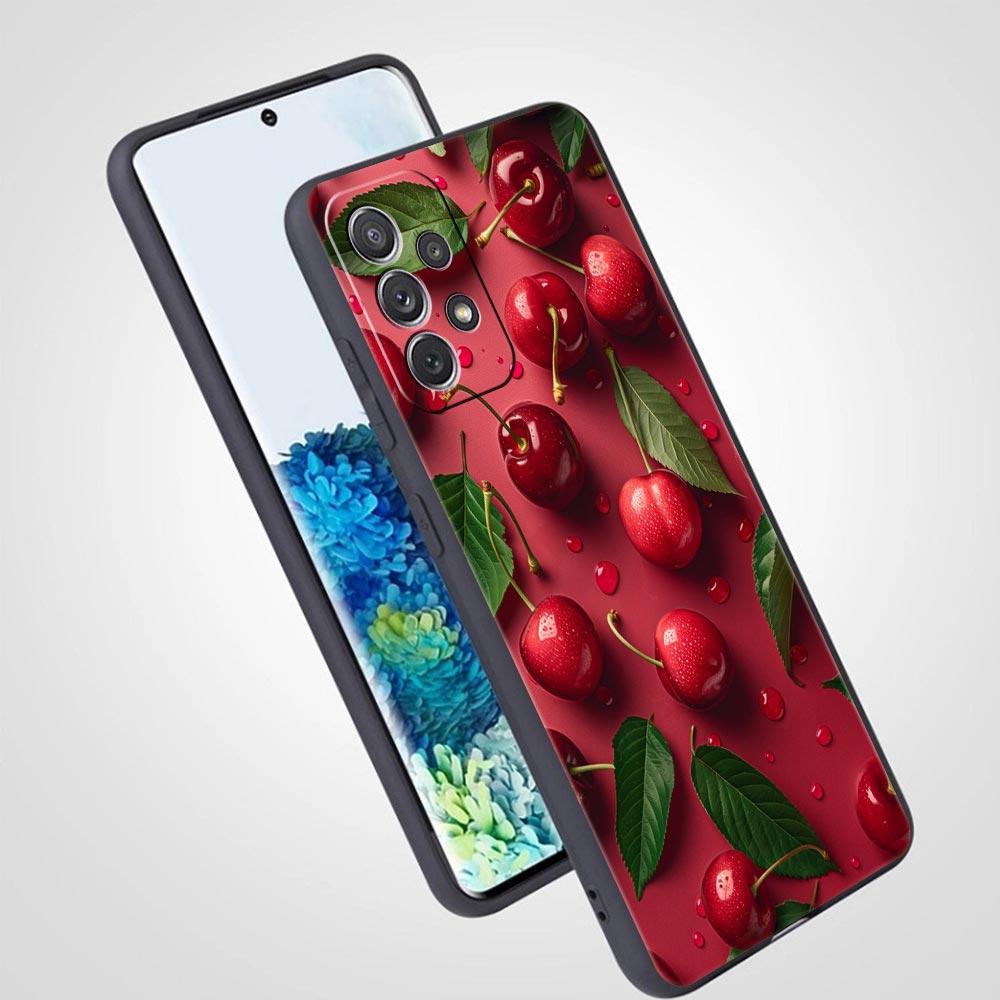 Kirschen Kirschfrucht Handyhülle Für Samsung Galaxy A17 A07 A55 A35 A25 A15 A05 A33 5G A31 A23 A21s A13 A41 A73 A53 A51 A71Abdeckung