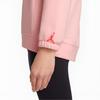 Jordan Logo Print Crewneck Casual Long Sleeve Kids Tops Pink DR8361-610