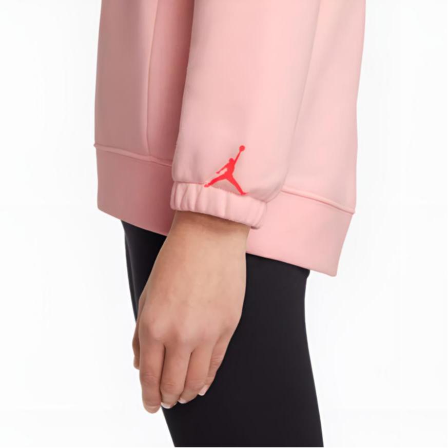 Jordan Logo Print Crewneck Casual Long Sleeve Kids Tops Pink DR8361-610