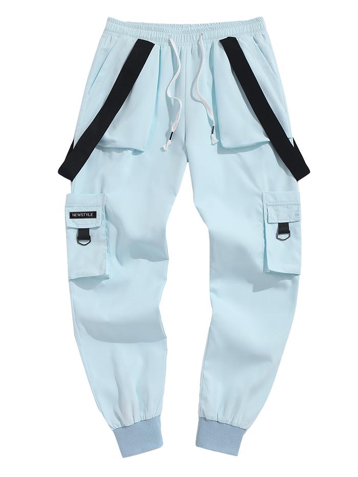 

Брюки карго ZAFUL с ремешками и широкими штанинами XXL глубокий голубой