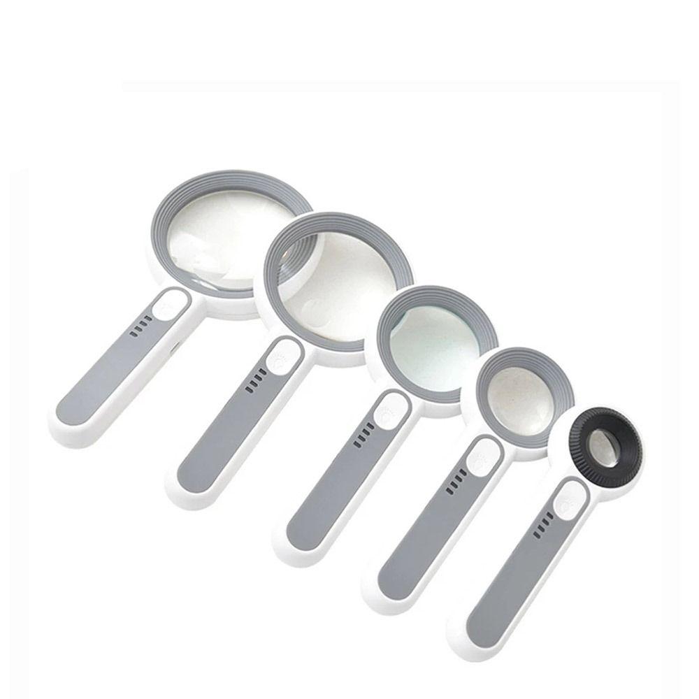 HD Illuminated Magnifying Glass Loupe Reading Magnifier Portable Handheld  Magnifier  Stamps