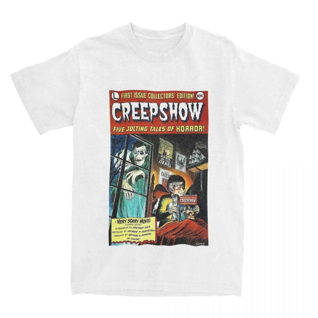 Sommar Vintage Skräck Creepshow Film T-shirt Accessoarer för Män Kvinnor Mode Creepshow Filmälskare Fan T-shirt