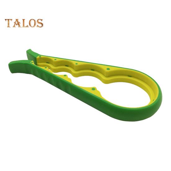 

Артритный зажим для бутылок 4-в-1 Нескользящая резиновая ручка Консервный нож Инструмент для снятия крышек с банок Инструмент для слабых рук Пожилые люди Кухонный гаджет для всех возрастов зелёный