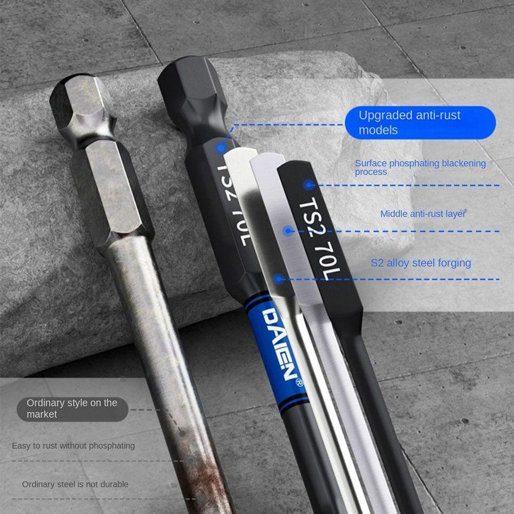 10pcs/6pcs Non-slip Magnetic Impact Bit Shockproof Screwdriver Bit Set  Electric Screwdrivers