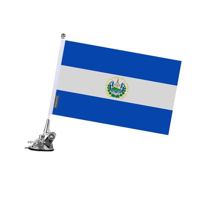 Drapeau - Salvador - 27 x 35 cm - Mât à Ventouse - Polyester - Impression recto/verso