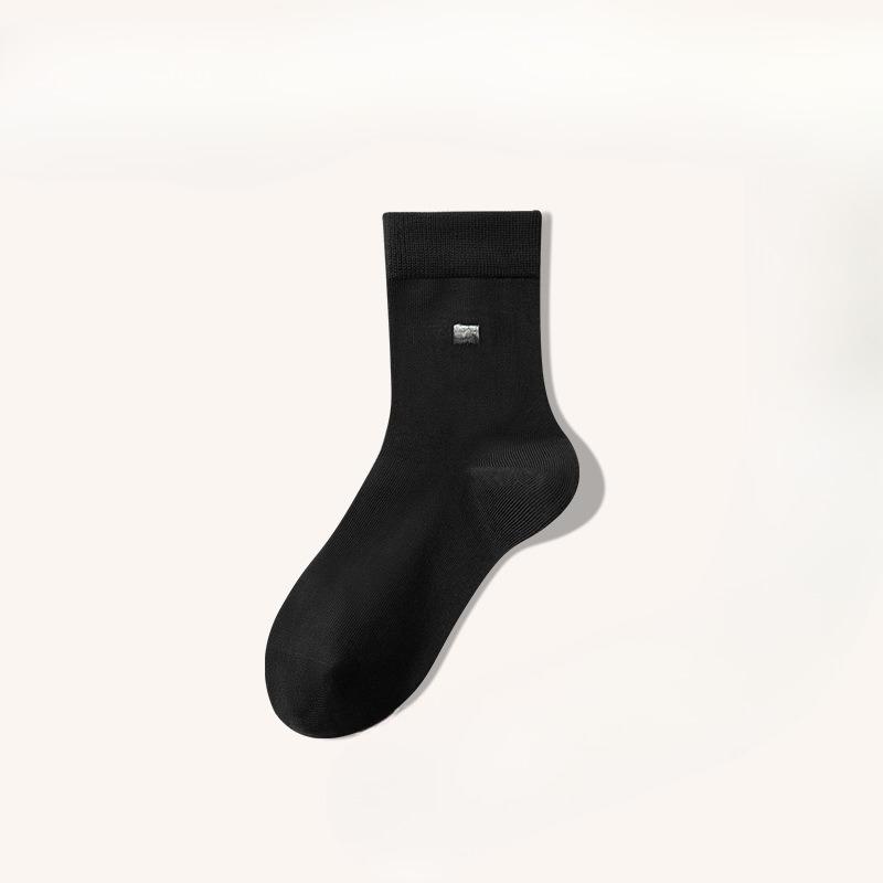 Men's Cotton Socks, Pure Cotton Mid-calf Socks, Thick and Warm Long Calf Socks for Autumn and Winter, All Cotton