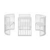 INS Bolin Multifunctional Solid Wood Round Baby Bed: Convertible Twin and Co-Sleeping.
