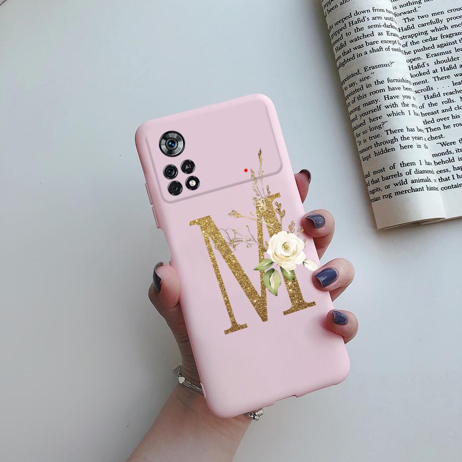 For Xiaomi Poco X4 Pro 5G Case Cute Letters Cover Slim Soft SIlicone Funda Phone Case For Xiaomi Poco X4 X 4 PocoX4 Pro 5G Shell