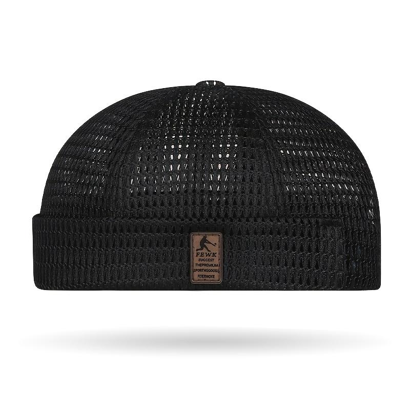 Outdoor Sport Cap Breathable Mesh Melon Hip-Hop Hat Fashion Summer Adjustable Ultra-Light Brimless Cycling Docker Beanies