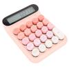 Mechanical Switch Calculator LCD Display 24 Keys Automatic Sleep Desktop Calculators for Business Office Students Pink