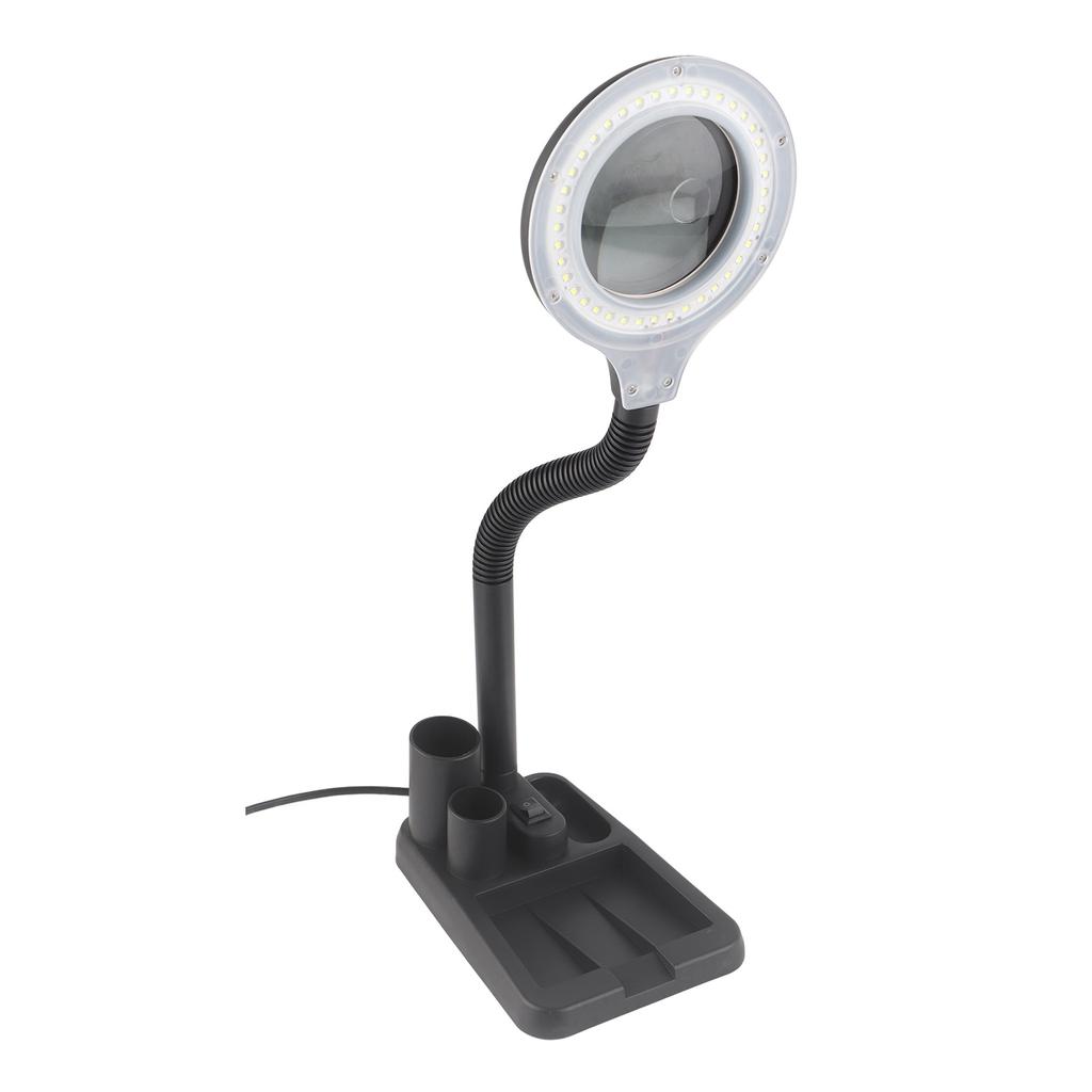 Magnifying Crafts Glass Desk Lamp 5X 10X Magnifier With 40 LED Lights Practical