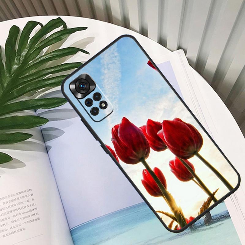 Tulips Flower Funda For Xiaomi Redmi Note 11 10 12 13 14 15 Pro Plus Case For Redmi 15C 10C 13C 12C 14C 15