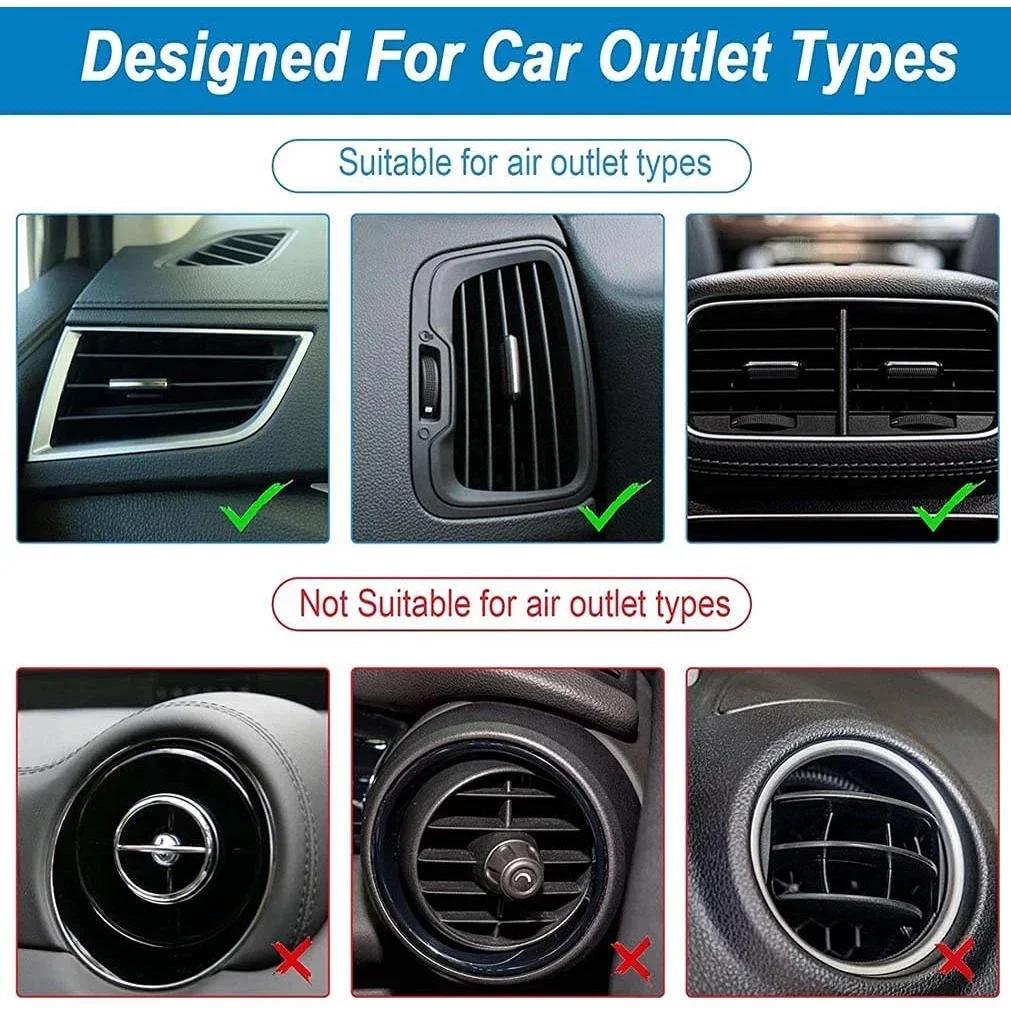 10Pcs 20cm U-shaped Car Air Outlet Decoration Strip Chrome-Plated PVC Colorful Shiny Car Trim Strip Auto Interior Accessories