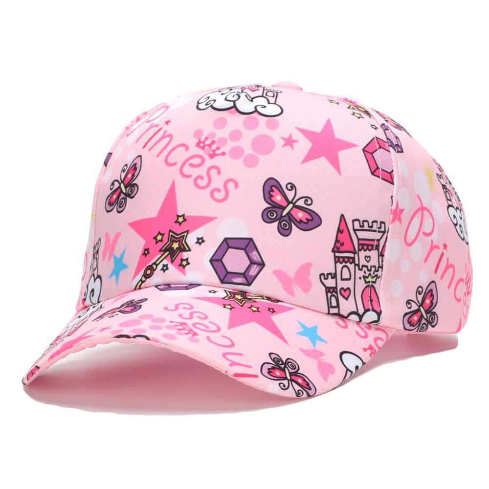 Dinosaur & Butterfly Digital Print Children's Sun Protection Baseball Caps
