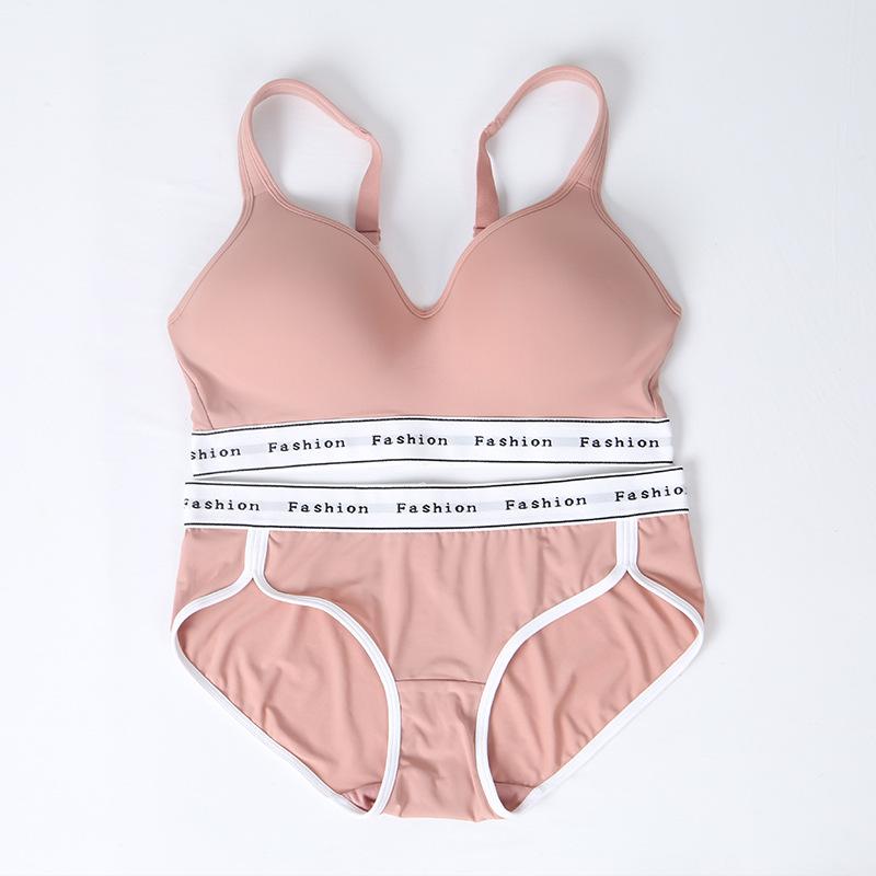 Sømløst sports-BH-sett for kvinner BH uten stålring Pustende og komfortabelt undertøy