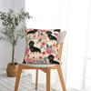Floral Dachshund Dog Pillowcases Polyester Home Animal Cartoon Cushion Case Cute Pillow Cover 4545