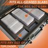PREZA Graded Card Storage Box - Premium Slab Case Storage Holder for Graded Trading Cards (Black)