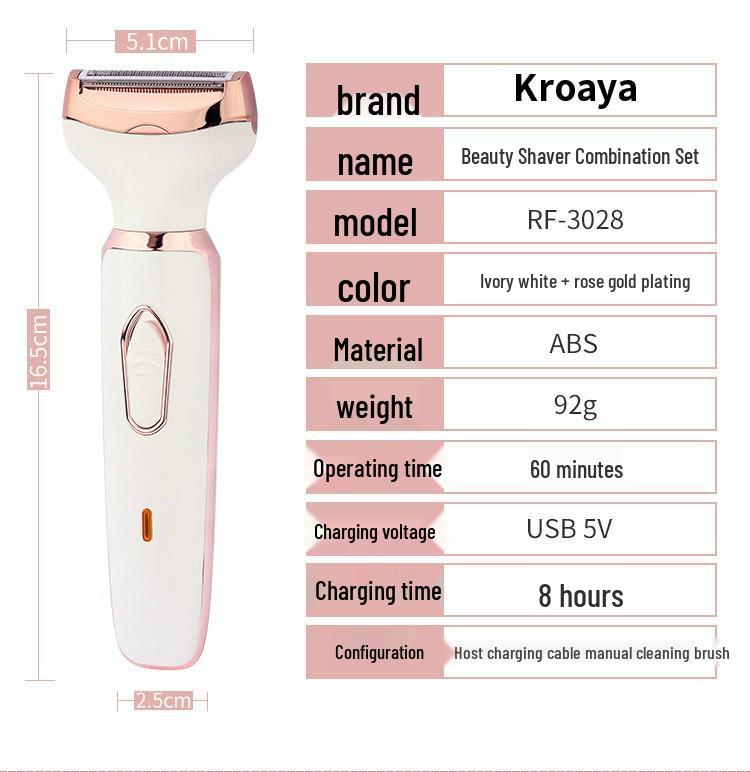 Women's 4-in-1 Painless Electric Shaver with USB Charging