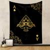 Ace Playing Card Art Tapestry Wall Hanging, Poker Card Suit Poster, Retro Wall Decor for Bedroom Living Room Game Room