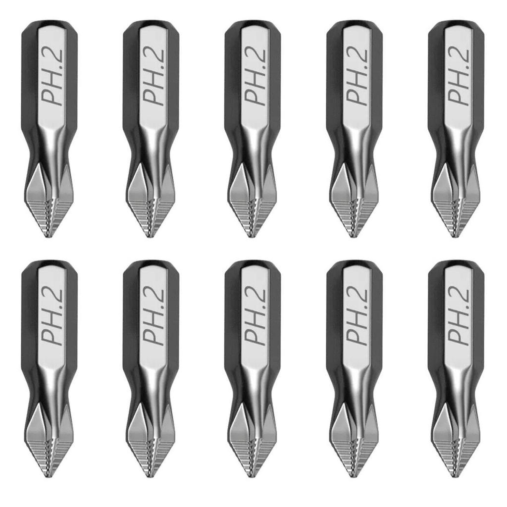 Pack Of 10 Antislip Impact Resistant 25mm Magnetic Screwdriver Bit For Wood Enhances Durability And Precise Home Repairs