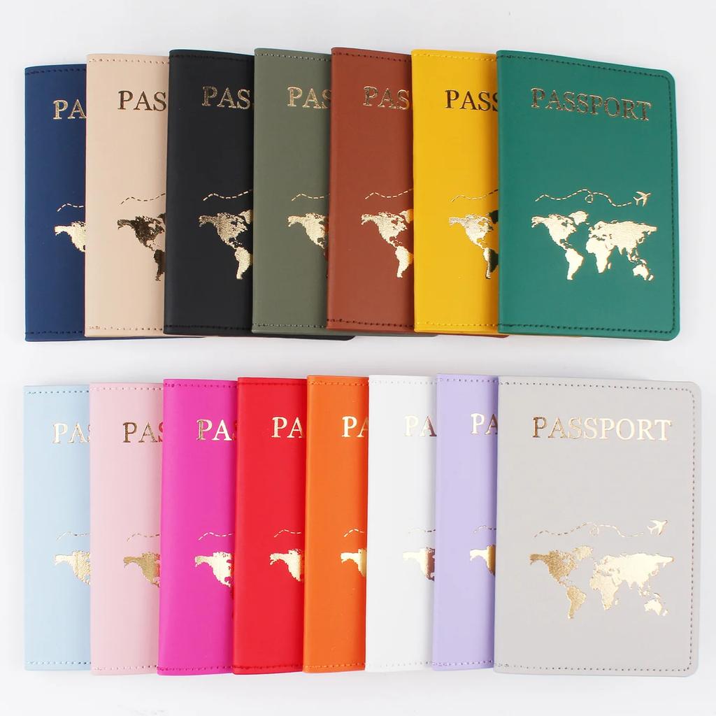 New Travel Passport Covers Women Men Passport Cover Passport Holder ID Card Holder Flight Ticket Clip Travel Accessories