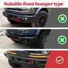 2X Orange Front Tow Hook Trailer Trim Cover Protect For Ford Bronco -25 Acce
