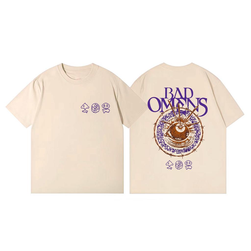 Rock Band Bad Omens Merch T Shirt Mens Womens Gothic Fashion Vintage Short Sleeve Tshirts Summer Casual Loose Cotton Tshirt