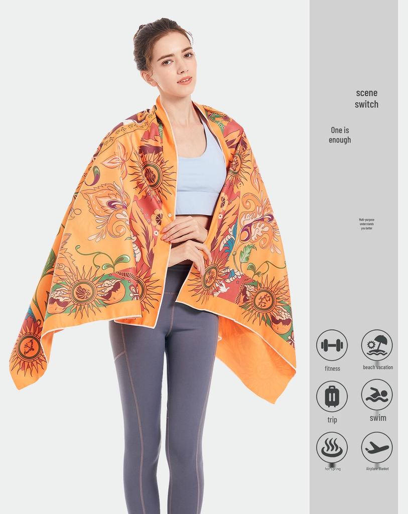 Double-Sided Microfiber Beach & Bath Towel - Absorbent, Quick-Drying