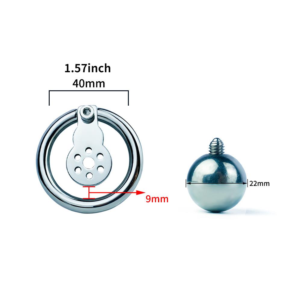 Krátký zámek cudnosti pro muže Kovový zámek CB Zámek na penis Klec na penis Sexuální hračky Natahovač míče erekční kroužek Slave Pás cudnosti BDSM