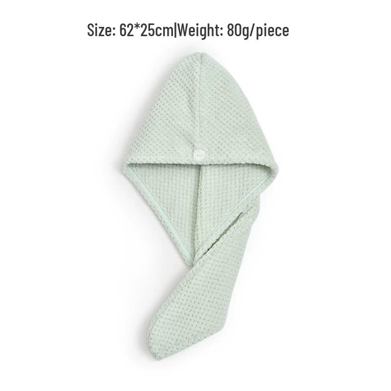 Pineapple Grid Quick-Drying Hair Towel - Soft, Absorbent, Thick Head Wrap for Women 62*25 cm