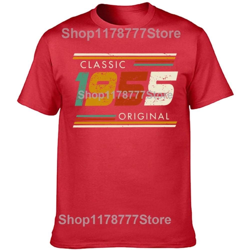

New Men Made in 1955 70th Birthday 70 Years Old T Shirt Oversize Printed Casual Tee Shirt Short Sleeve Vintage Couples T-Shirt S