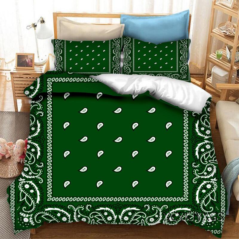 Luxury 3D Paisley Print Bandana Duvet Cover Queen And King Size Kids Bedding Sets Home Living 3 Piece Set With 2 Pillowcases