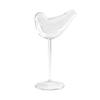 Handcrafted Champagne Flutes Bird Shape Cocktail Glass, Lead-Free Borosilicate Glass Martini Goblet Cup, Clear Tropical Themed Cups Elegant