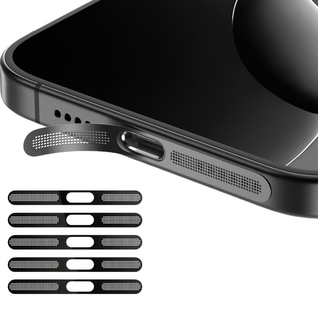 iPhone 16 Pro Max Metal Dustproof Mesh for Charging Port and Speaker Universal Fit for iPhone 12-16 Series