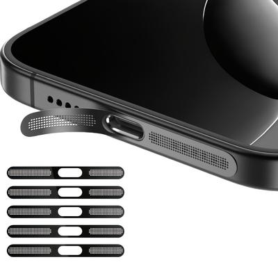 IPhone 16 Pro Max Kovová prachotěsná mřížka pro nabíjecí port a reproduktor Univerzální střih pro řadu iPhone 12-16
