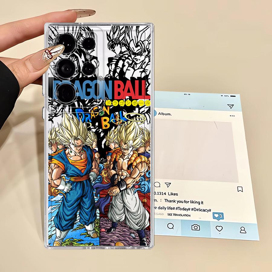 Case for Samsung Galaxy S21 S25 Edge S24 S20 Plus S26 Note 20 Ultra 10 S22 FE S23 Ultra Phone Cover Dragon Ball Son Goku