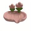 1pc Brand New Creative and Adorable Floral Soap Dish That Doesn't Require Punching Drainage Holes.
