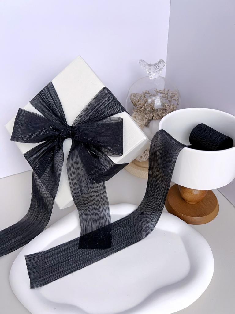 1 st 9m/rol Chiffon Zijden Lint Organza Satijn voor DIY Craft Cadeauverpakking Decoratie Bruidsboeketten Krans Naaibenodigdheden
