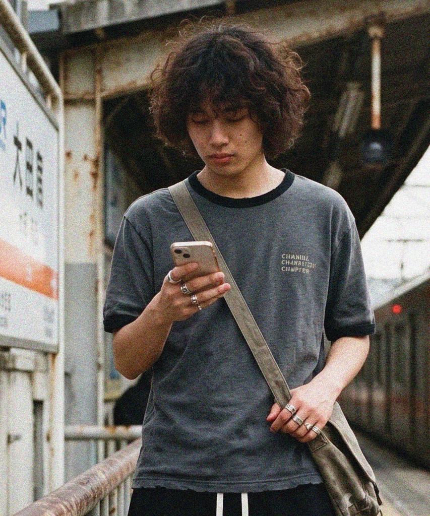 Ssieichisagongsa Signature Logo Pigment Ringer Tee Black