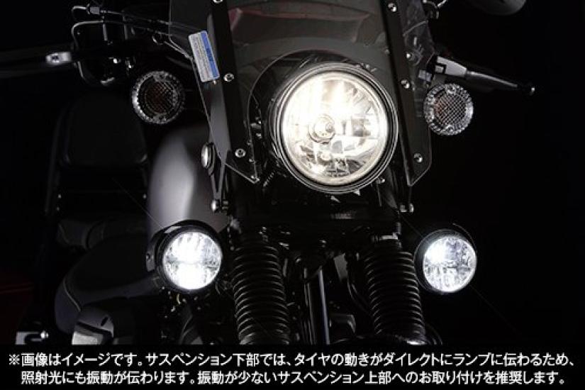 PIAA Motorcycle Fog 90mm 12V Vehicle Inspection 1 MLL1 Lamps, LED, 6000K, Add-on Lamp, Diameter, Multi-Reflector, 8W, LP530, IPX7, Compliant, Piece,