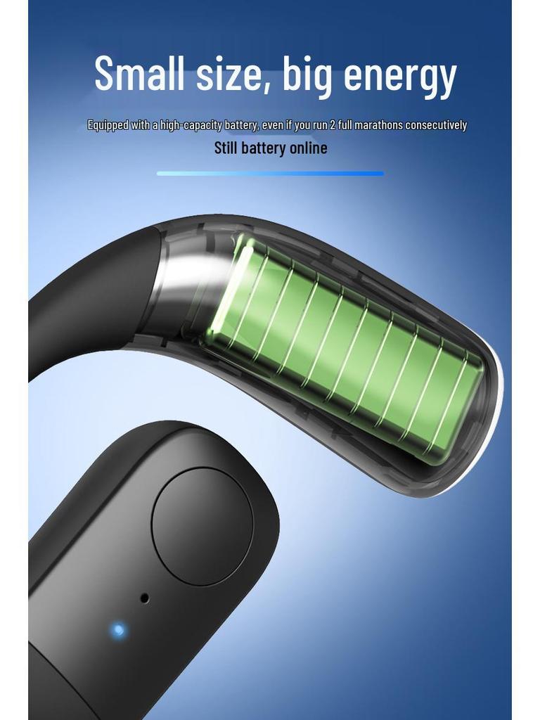 Wireless Non-In-Ear Bluetooth Earphones with Anti-Drop Design, Long Battery Life, and Noise Reduction