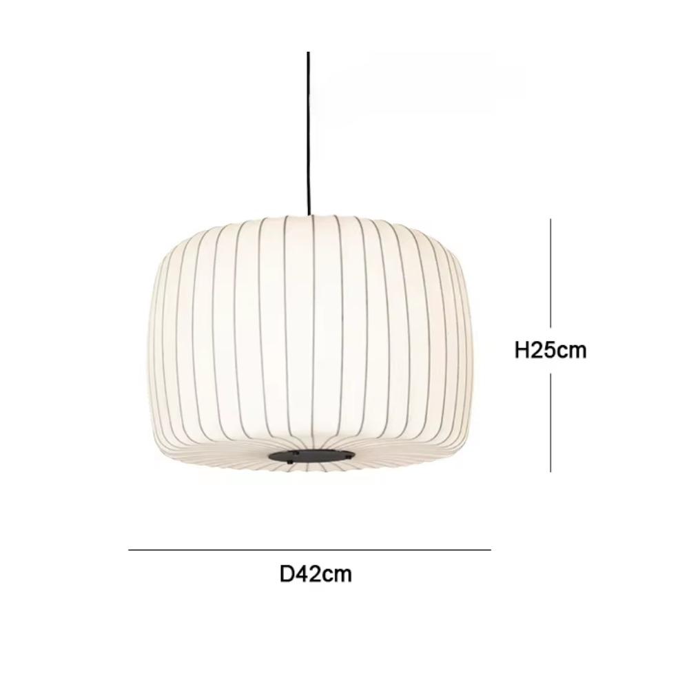 Modern Nordic Minimalist Wabi Sabi Silk Fabric LED Chandelier Dining Bar Home Decor Bedroom Duplex Pendant Light Nordic Pendant