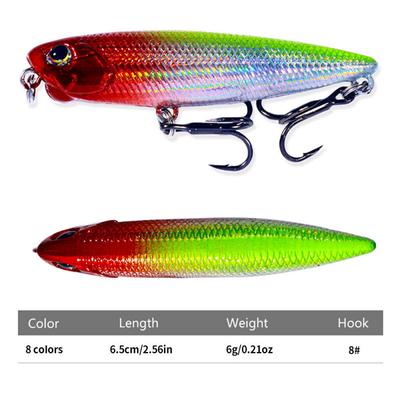 Lure Bait Set Sinking Pencil6.5cm6g8No. Blood Groove Hook Hard Bait Freshwater and Saltwater Universal Fake Fish Bait