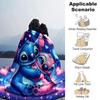 Stitch Friendship Flannel Blanket Super Soft Warm Cozy Blanket For Sofa Bed Office Travel Allseason Home Decor Gift